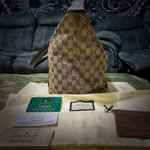 Authentic Vintage Gucci Beige and Brown Women's Tote Bag  on sale make offer - Picture 15 of 17